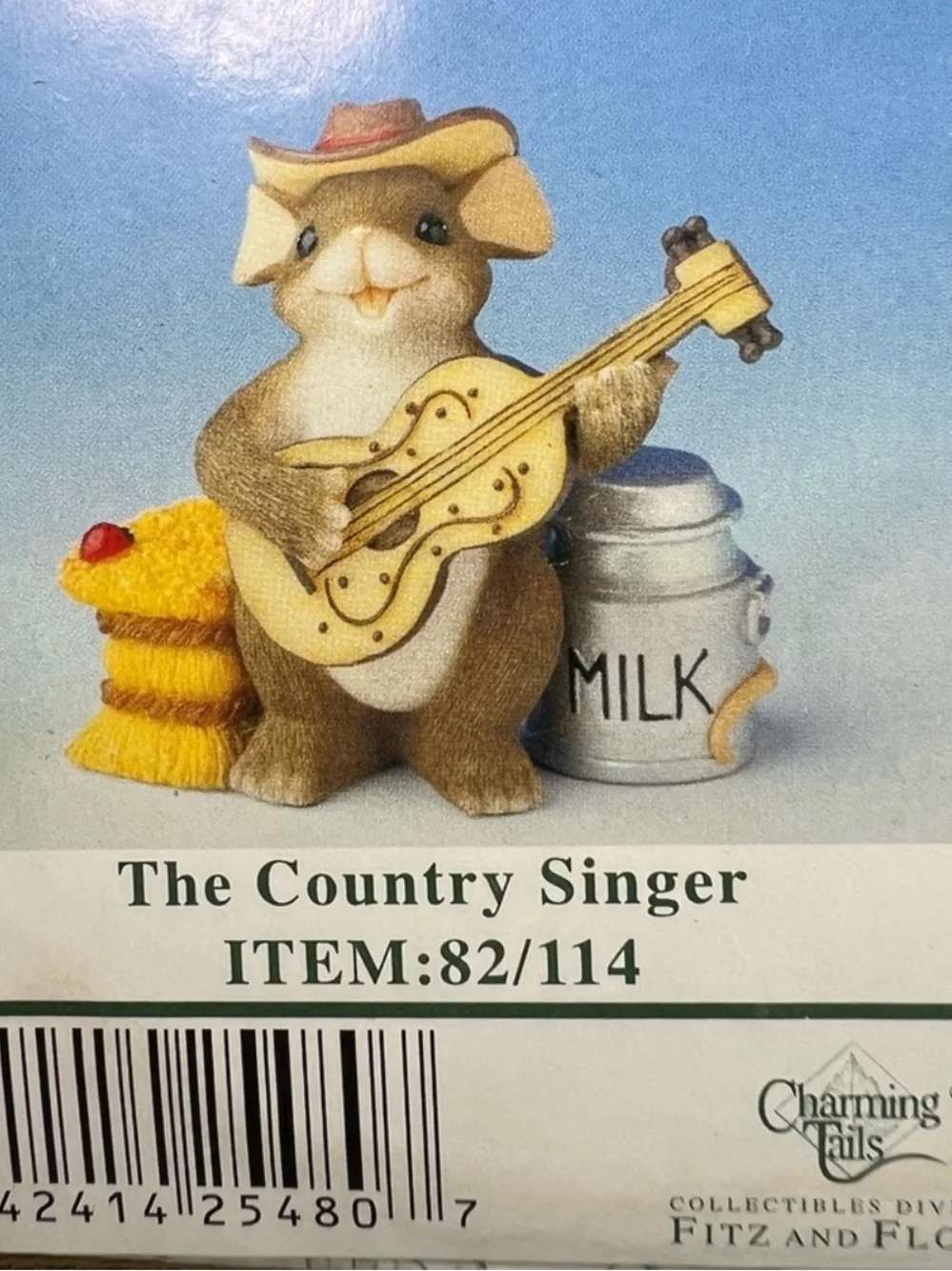 🐀 FITZ AND FLOYD CHARMING TAILS “THE COUNTRY SINGER” 82/114 LIMITED EDITION